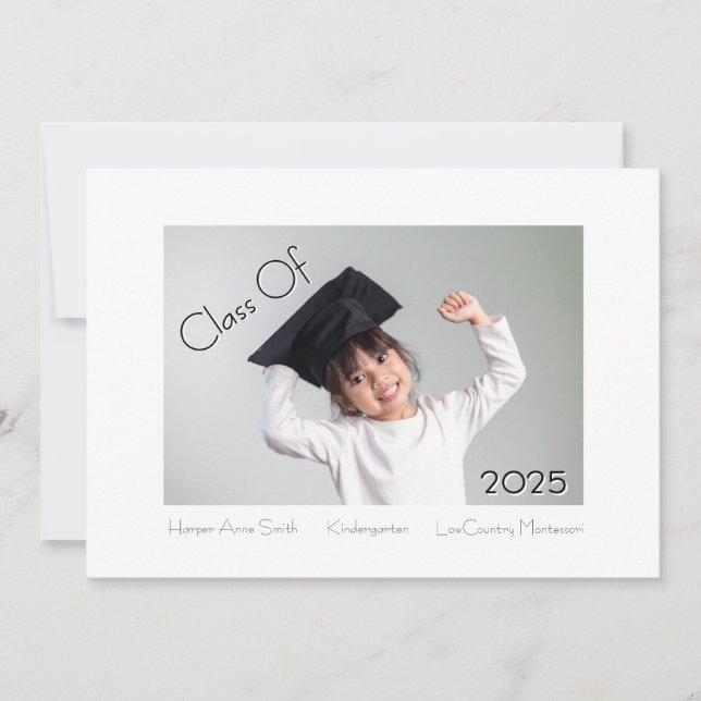 Faire-part Diplôme de maternelle classique et moderne (Devant)