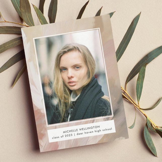 Faire-part Diplôme de photo pastel doux abstrait (Créateur téléchargé)