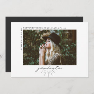 Faire-part Diplôme de script d'art en ligne photo horizontale