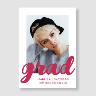 Faire-part Diplôme de style photo rose moderne