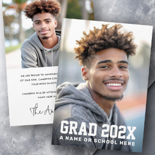 Faire-part Diplôme de troisième année photo diplômée