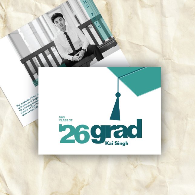Faire-part Diplôme de Typographie Moderne | Promotion 2026 (Créateur téléchargé)