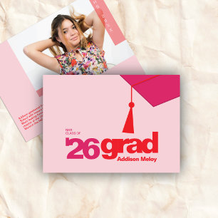 Faire-part Diplôme de typographie moderne Promotion 2026