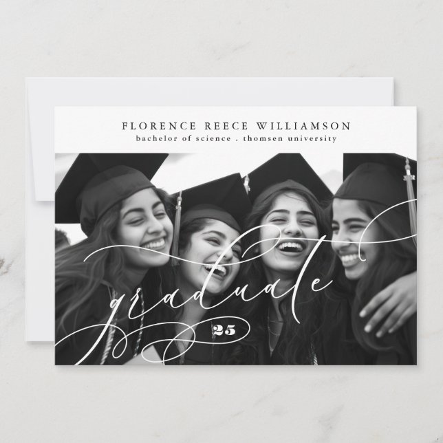 Faire-part Diplômé en calligraphie 2 - Diplôme du Collège de  (Devant)