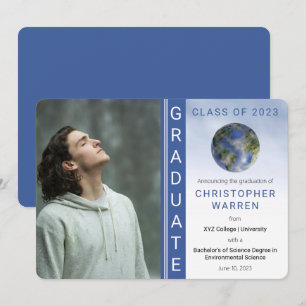 Faire-part Diplôme en sciences De l'environnement de la Terre