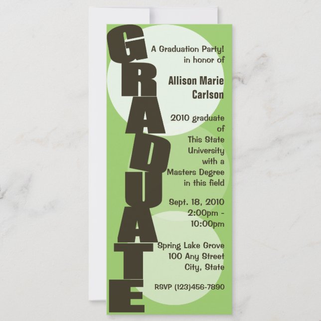 Faire-part Diplômé/Faire-part de diplôme (Devant)