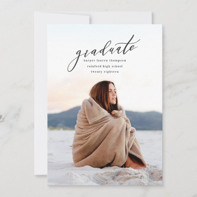 FAIRE-PART DIPLÔME MINIMAL (Devant)