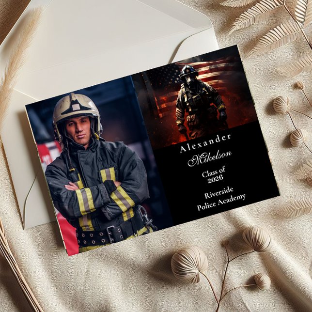Faire-part Diplômé Pompiers Promotion 2026 (Créateur téléchargé)
