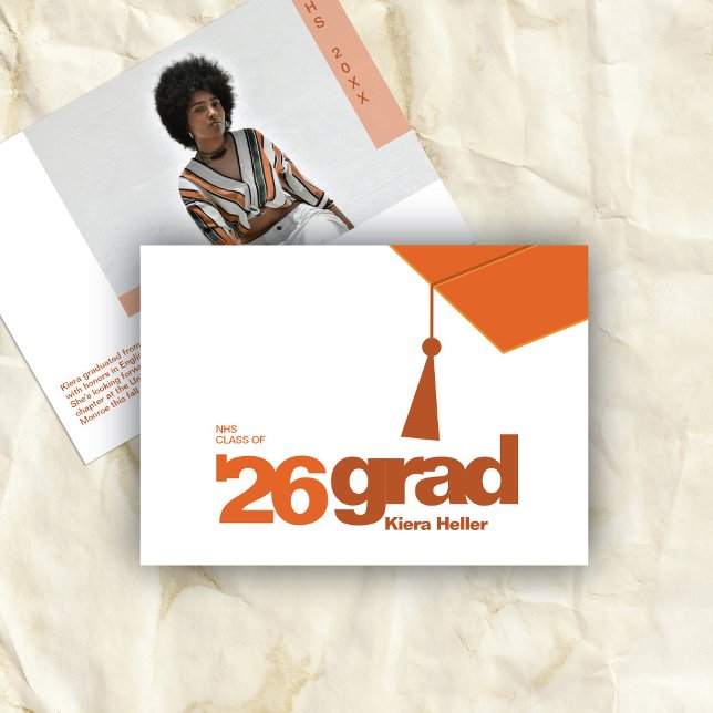Faire-part Diplôme Typographie Moderne | Promotion 2026 (Créateur téléchargé)