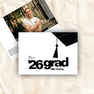 Faire-part Diplôme Typographie Moderne Promotion 2026