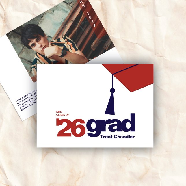 Faire-part Diplôme Typographie Moderne | Promotion 2026 (Créateur téléchargé)