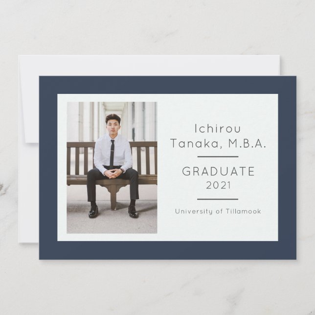 Faire-part diplômée distinguée (Devant)