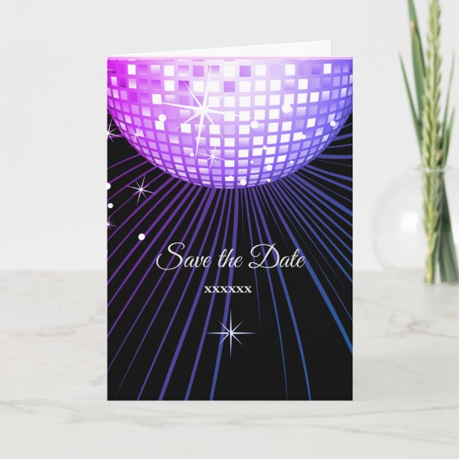 Faire-part discothèque, enregistrer la date Carte, Taille : S (Devant)