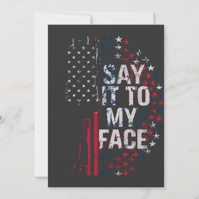 Faire-part Dites-Le À Mon Visage Campagne Kamala Harris 2024 (Devant)