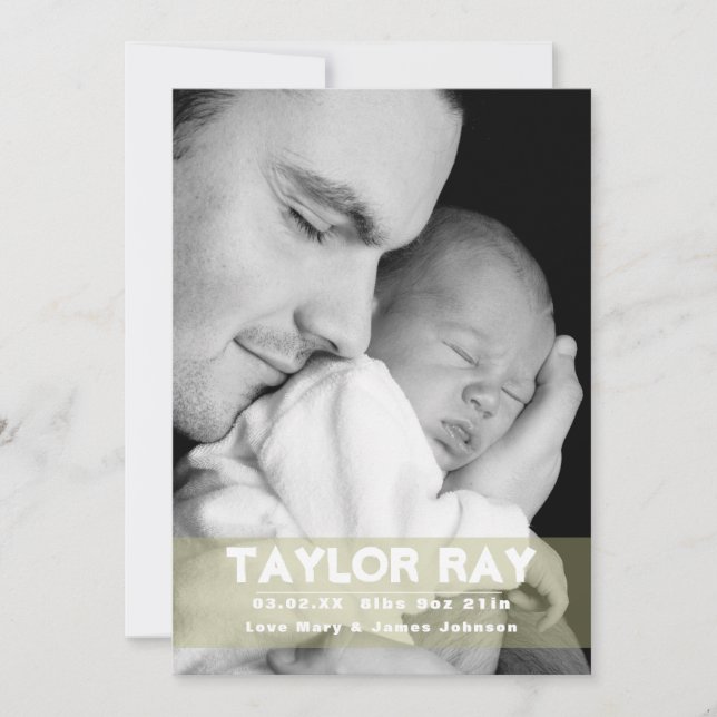 Faire-part Dix Petites Doigts & Jortes, Annonces Bébés Mignon (Devant)