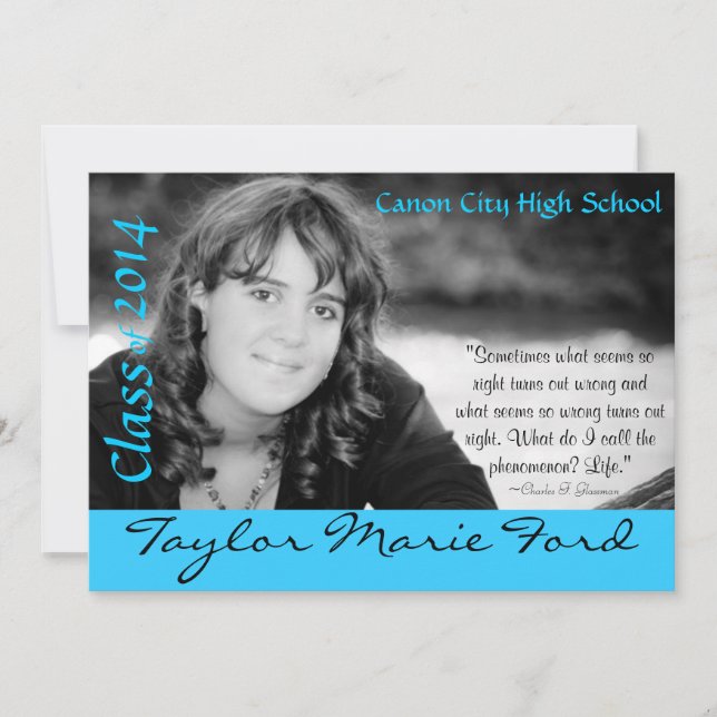 Faire-part d'obtention du diplôme (Devant)