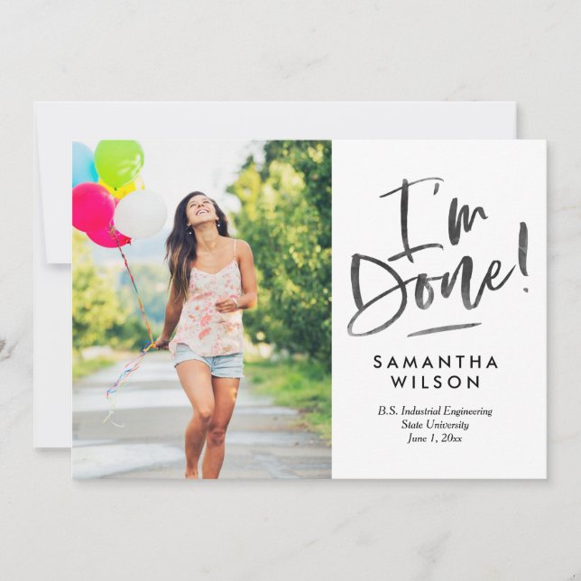 Faire-part d'obtention du diplôme (Devant)