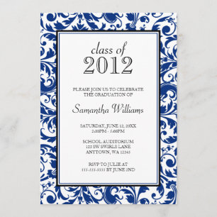 Faire-part d'obtention du diplôme de damassé de