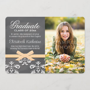 Faire-part d'obtention du diplôme de dentelle en d