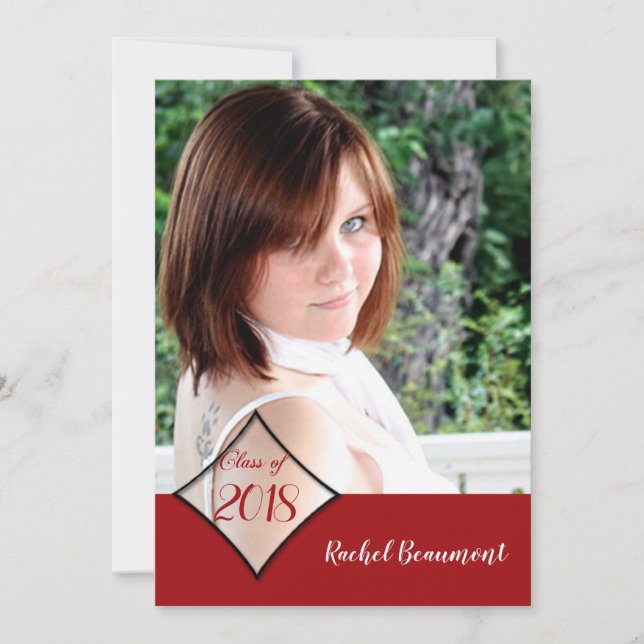 Faire-part d'obtention du diplôme de la classe Red (Devant)