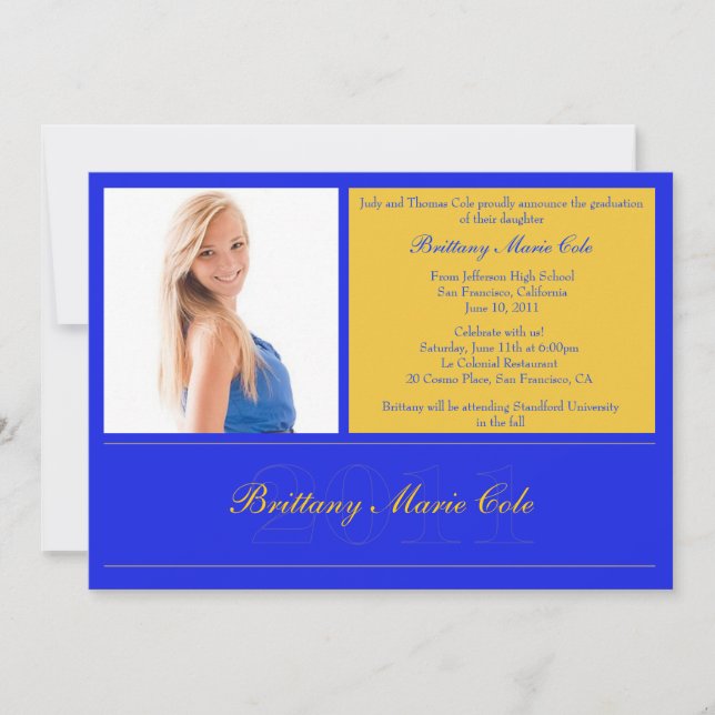 Faire-part d'obtention du diplôme en 2011 (Devant)