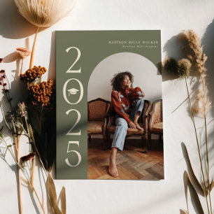 faire-part d'obtention du diplôme en arche de 2025