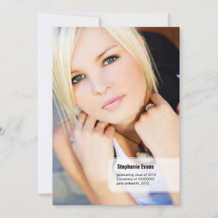 Faire-part d'obtention d'un diplôme de photographi