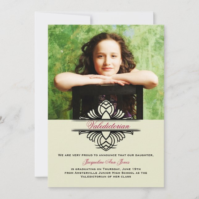 Faire-part d'obtention d'un diplôme de photographi (Devant)