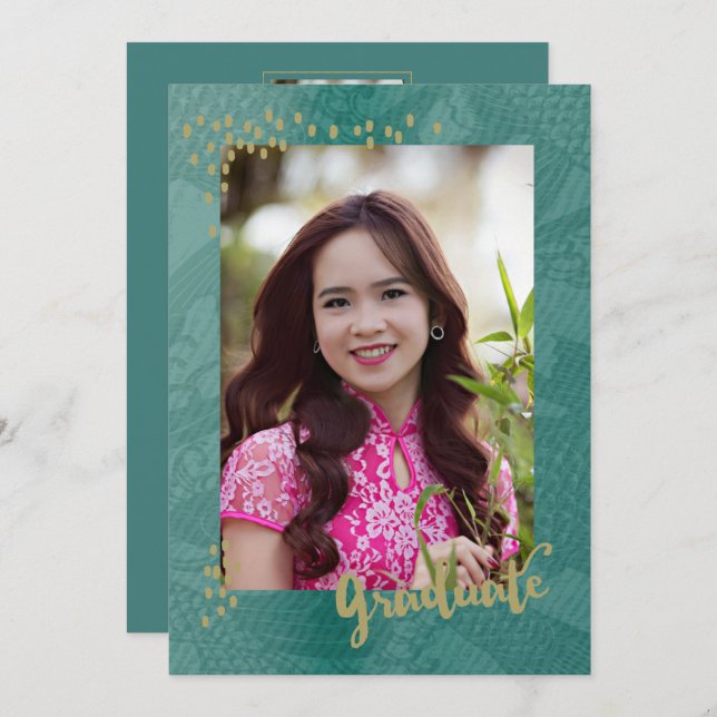 Faire-part d'obtention d'un diplôme de photographi (Devant / Derrière)