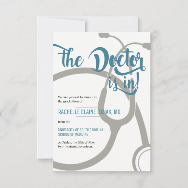 Faire-part Docteur en cours (Devant)