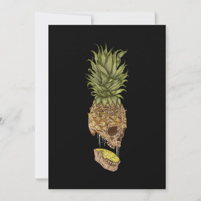 Faire-part Don d'été d'ananas au crâne hawaïen (Devant)