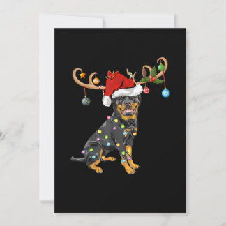 Faire-part Don Rottweiler Xmas Santas Reindeer Rottweiler