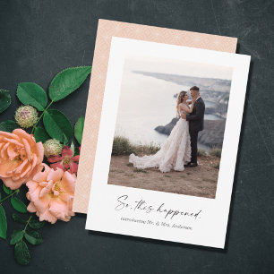 Faire-part Donc, C'Est Arrivé Photo Elopement
