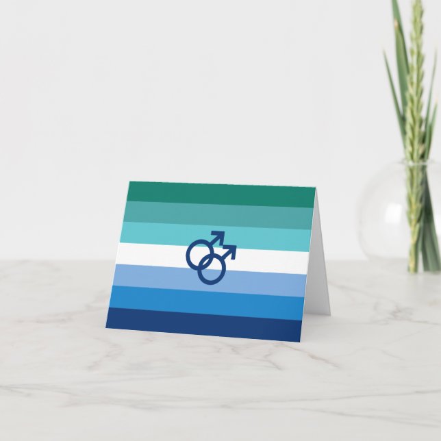 Faire-part Drapeau de fierté gay MLM (Devant)