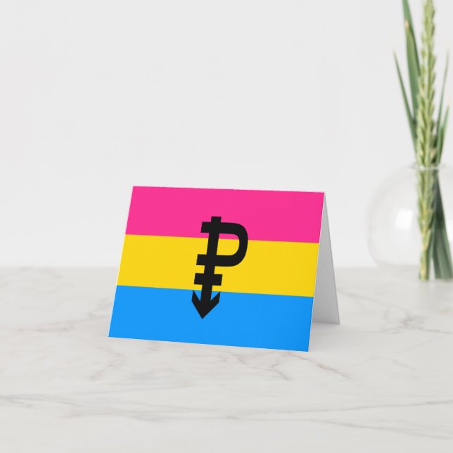 Faire-part Drapeau de fierté pansexuelle (Devant)