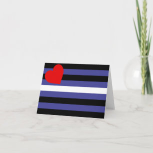 Faire-part Drapeau de la Fierté en cuir