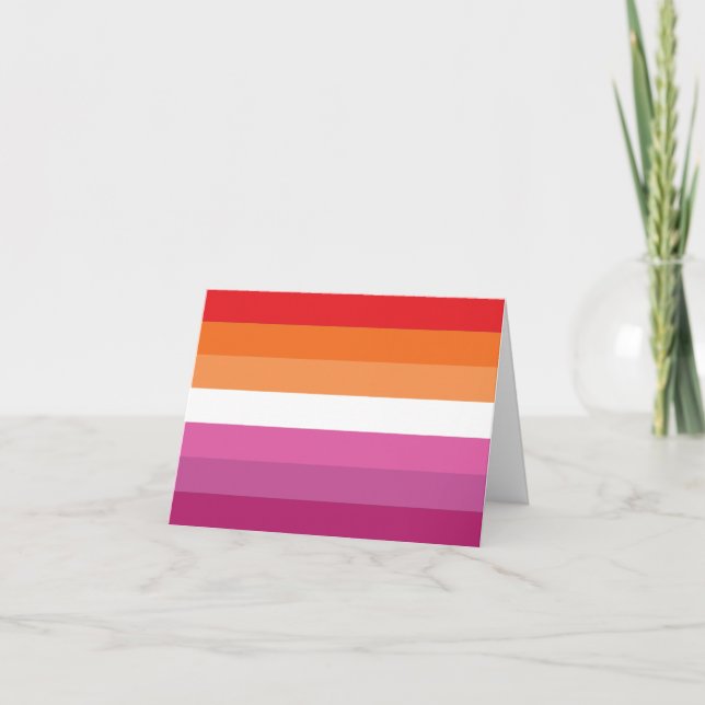 Faire-part Drapeau de la fierté lesbienne (Devant)