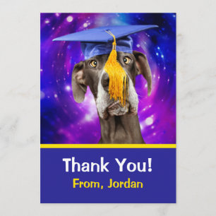Faire-part Drôle chien de graduation portant le Casquette