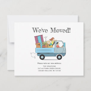 Faire-part Drôle, nous avons déménagé ! Nouveau domicile