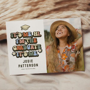 Faire-part Drôle Retro Photo Graduation