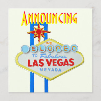 Faire-part du Mariage Las Vegas Elope