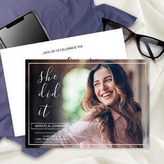 Faire-part du Parti 2023 Carte photo diplômé