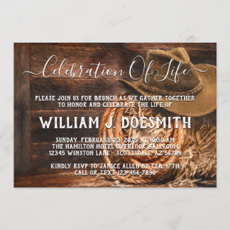 Faire-part du service commémoratif Casquette Cowbo