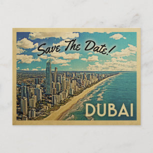 Faire-part Dubaï Enregistrer La Date Carte Postale Vintage