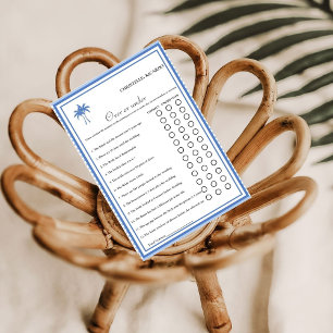 Faire-part Dusty Blue Plus ou sous la douche nuptiale jeu Car