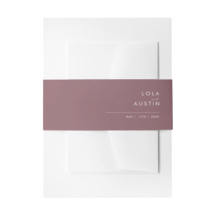 Faire-part Dusty Boho Bandeau de ventre d'invitation violet