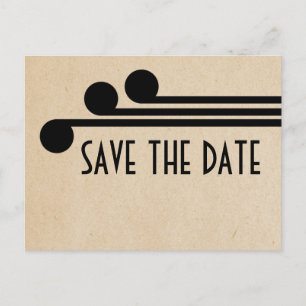 Faire-part Ebony Deco Chic Enregistrer la date Carte postale