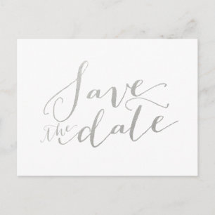 Faire-part Éclat de feuille d'argent   Carte postale de sauve