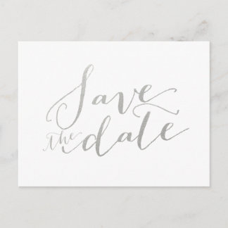 Faire-part Éclat de feuille d'argent | Carte postale de sauve