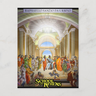 Faire-part École d'Athènes Carte postale
